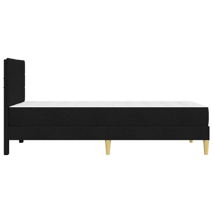 Bed Frame with Mattress with Headboard Black 90 x 190 cm Fabric