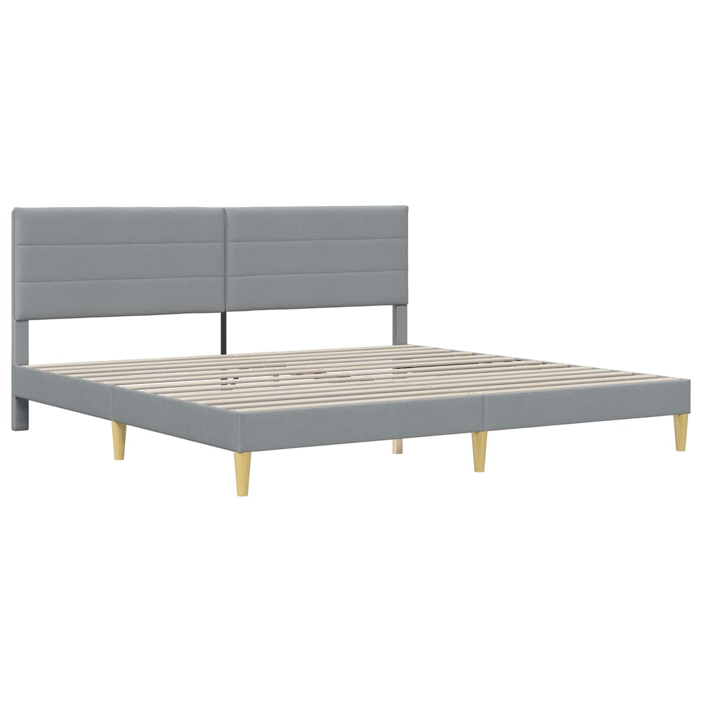 Bed Frame with Mattress Light Grey 180 x 200 cm Fabric