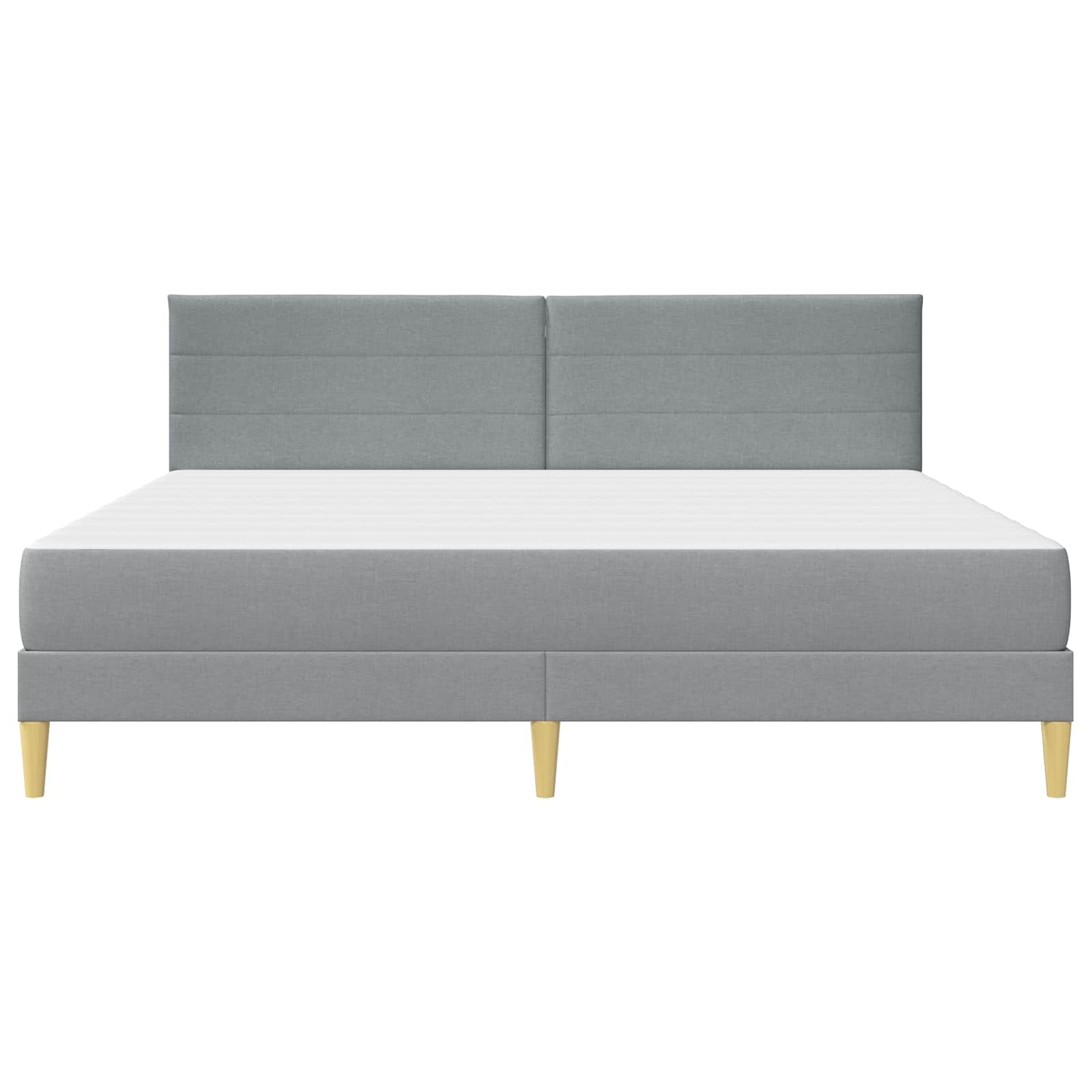 Bed Frame with Mattress Light Grey 180 x 200 cm Fabric