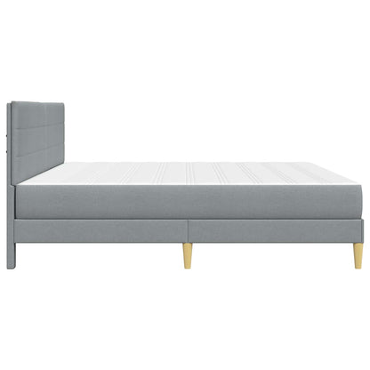 Bed Frame with Mattress Light Grey 180 x 200 cm Fabric
