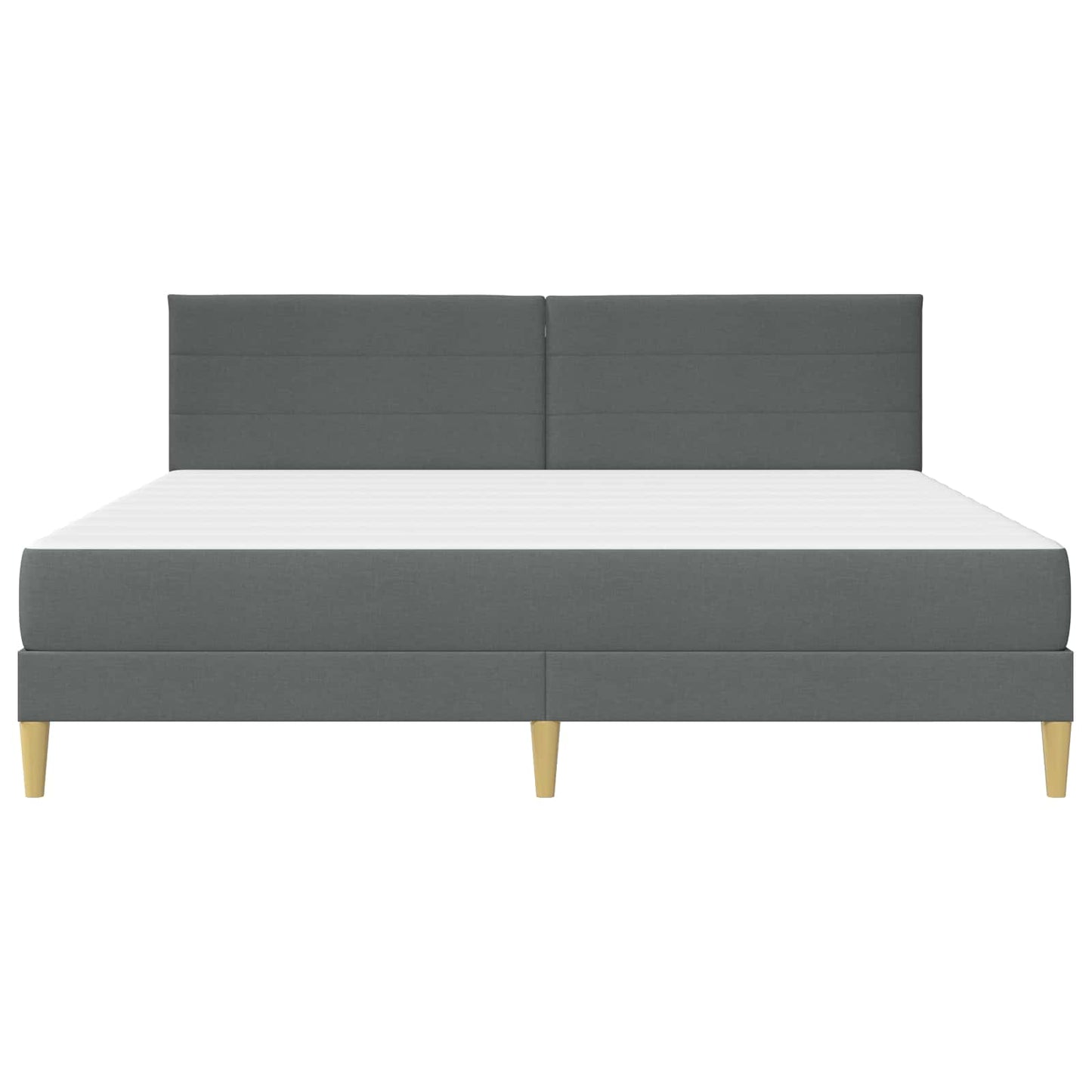 Bed Frame with Mattress Dark Grey 180 x 200 cm Fabric