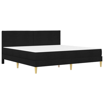 Bed Frame with Mattress Black 180 x 200 cm Fabric