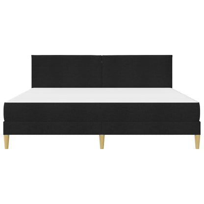 Bed Frame with Mattress Black 180 x 200 cm Fabric