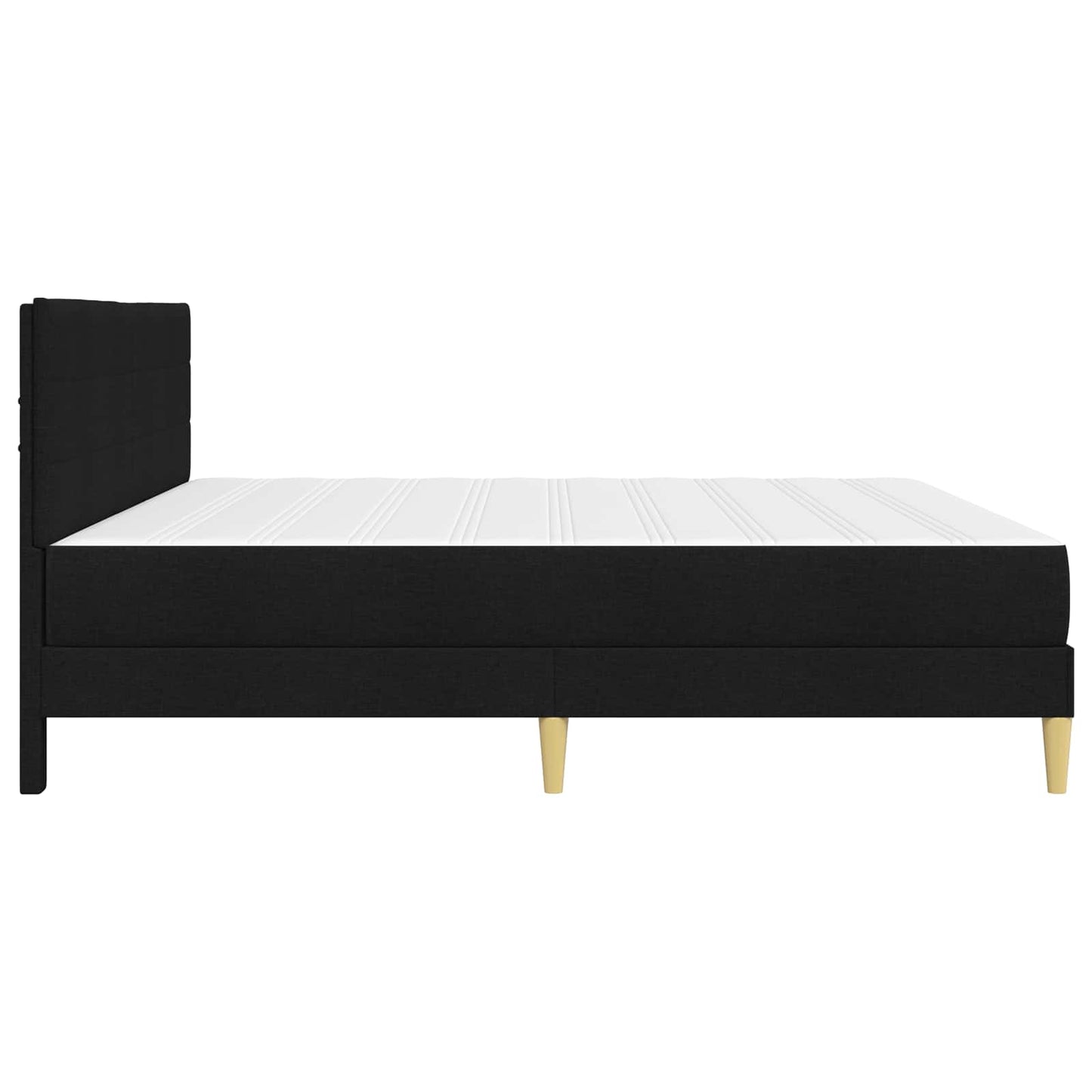 Bed Frame with Mattress Black 180 x 200 cm Fabric