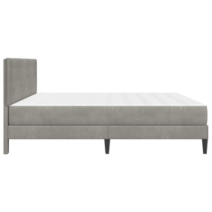 Bed Frame with Mattress Light Grey 180 x 200 cm Velvet