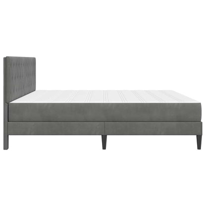 Bed Frame with Mattress Dark Grey 180 x 200 cm Velvet