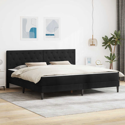 Bed Frame with Mattress Black 180 x 200 cm Velvet