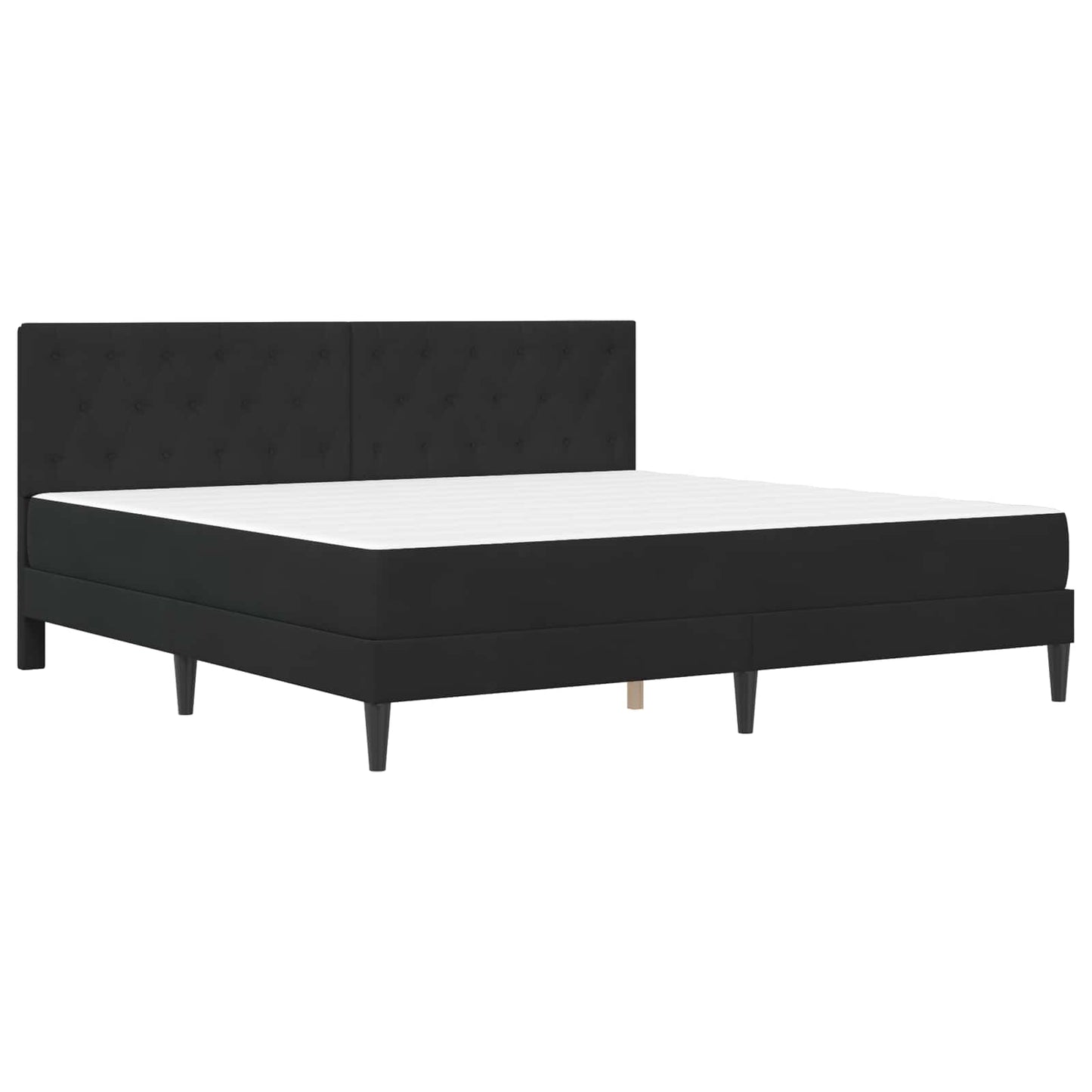 Bed Frame with Mattress Black 180 x 200 cm Velvet