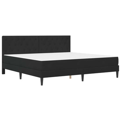 Bed Frame with Mattress Black 180 x 200 cm Velvet