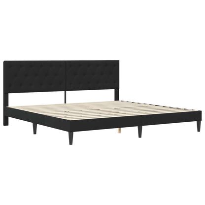 Bed Frame with Mattress Black 180 x 200 cm Velvet
