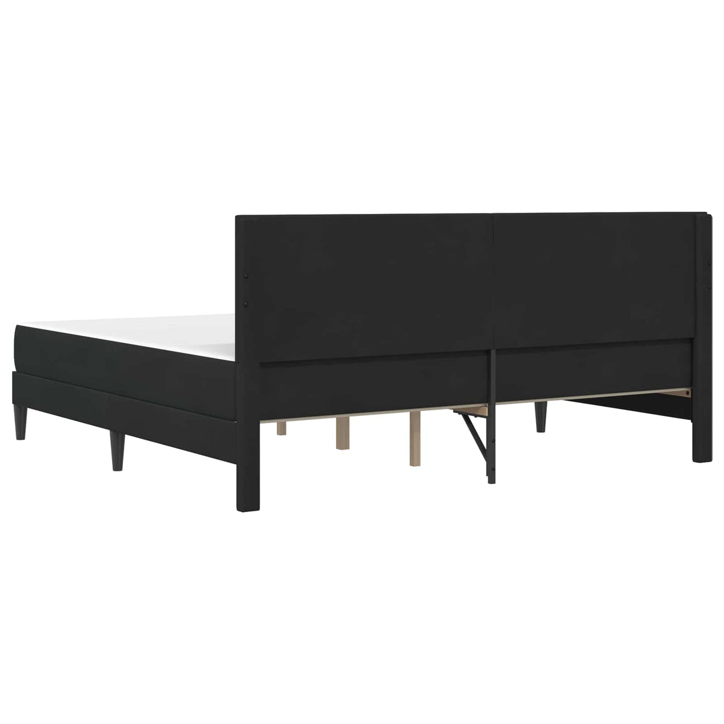 Bed Frame with Mattress Black 180 x 200 cm Velvet