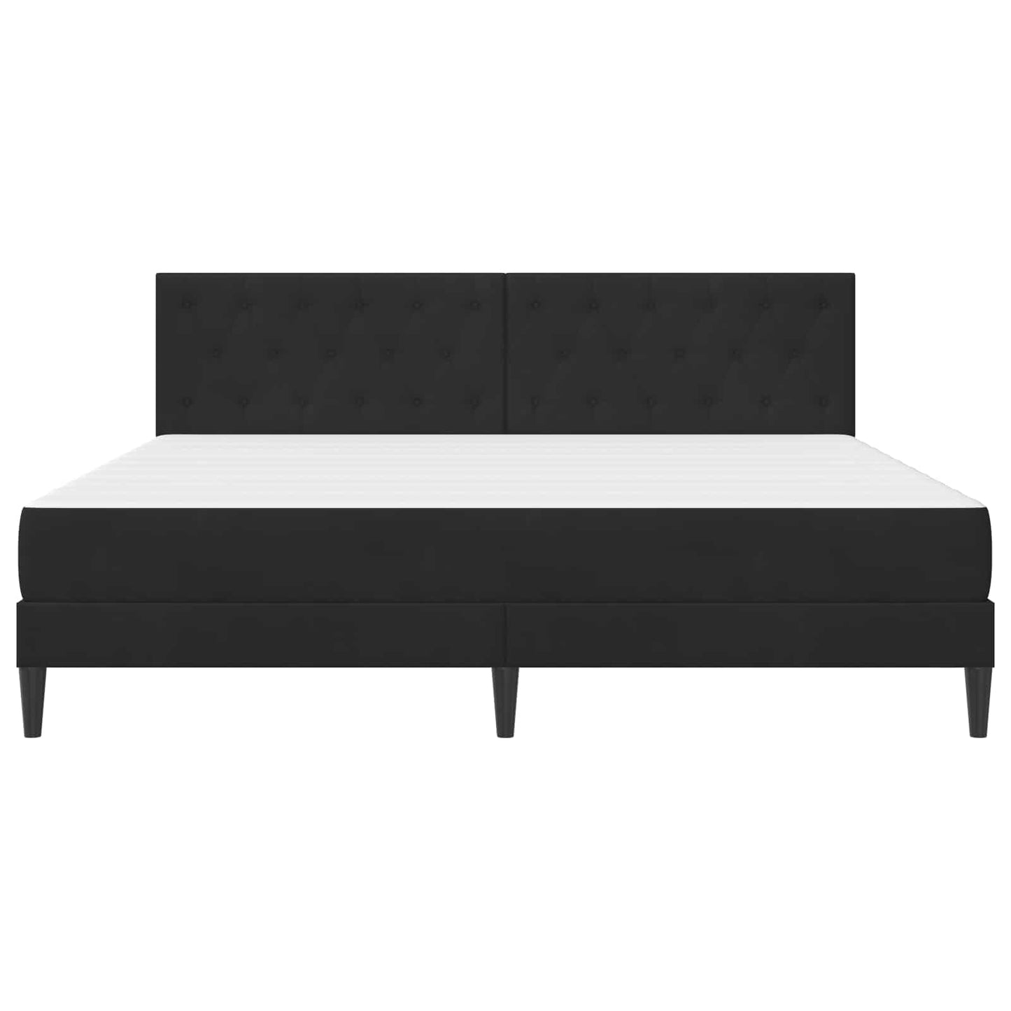 Bed Frame with Mattress Black 180 x 200 cm Velvet