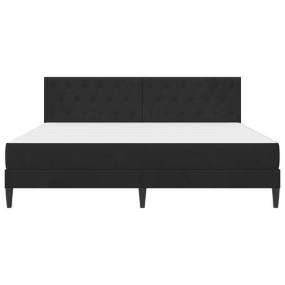 Bed Frame with Mattress Black 180 x 200 cm Velvet
