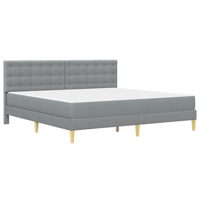 Bed Frame with Mattress Light Grey 180 x 200 cm Fabric