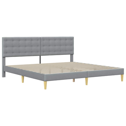 Bed Frame with Mattress Light Grey 180 x 200 cm Fabric