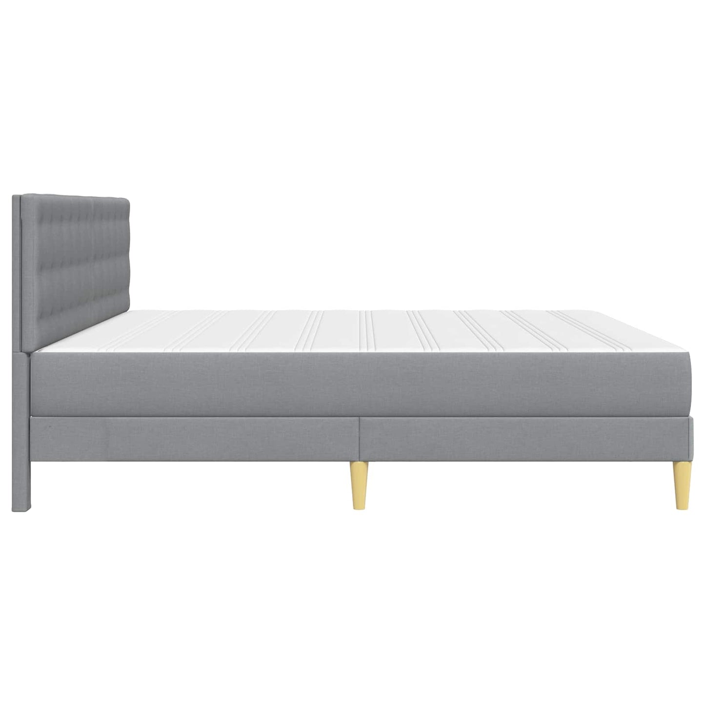Bed Frame with Mattress Light Grey 180 x 200 cm Fabric
