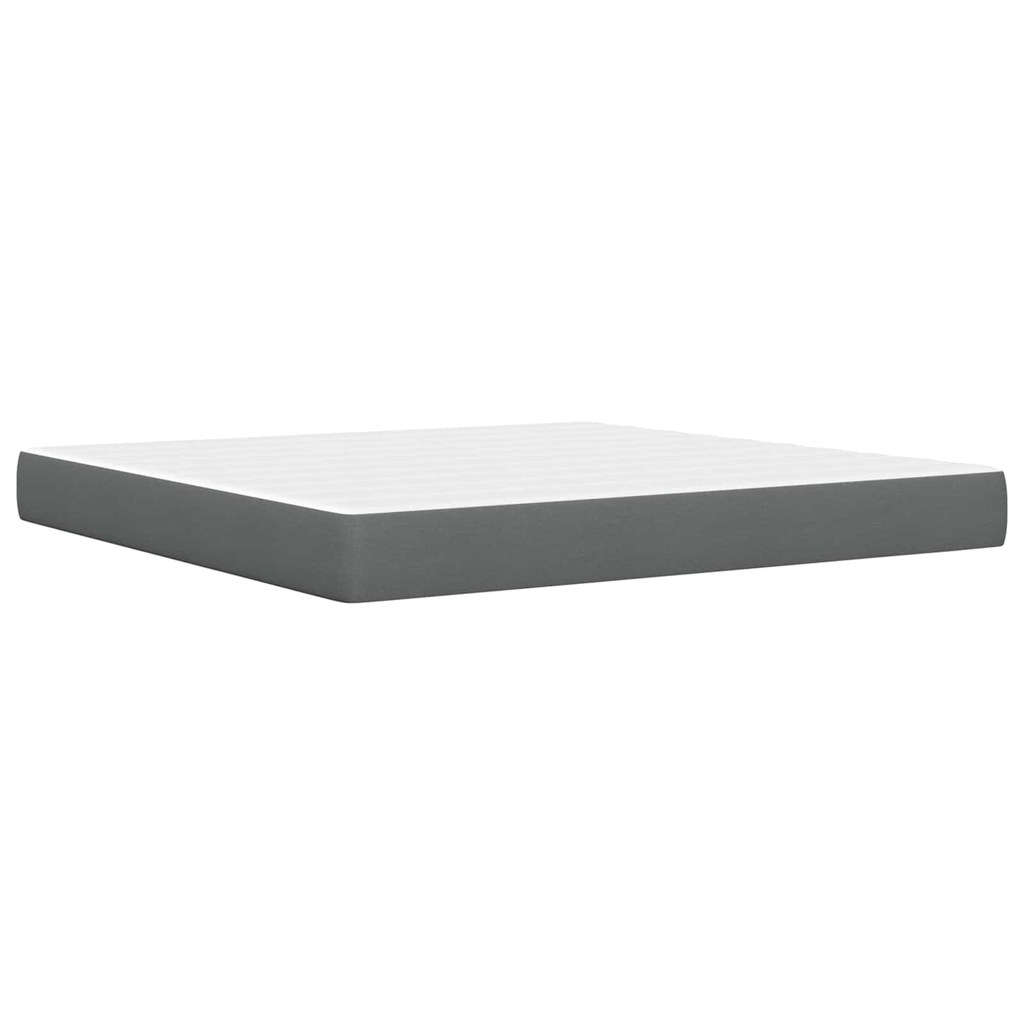 Bed Frame with Mattress Dark Grey Fabric