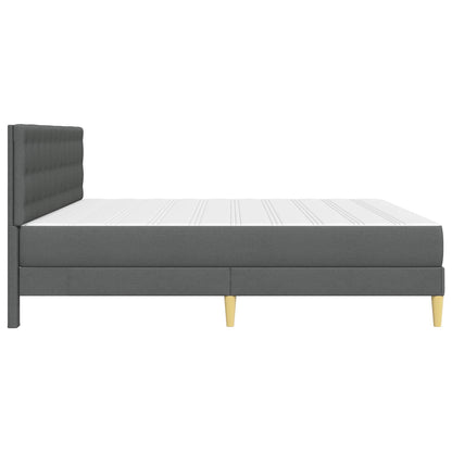Bed Frame with Mattress Dark Grey Fabric