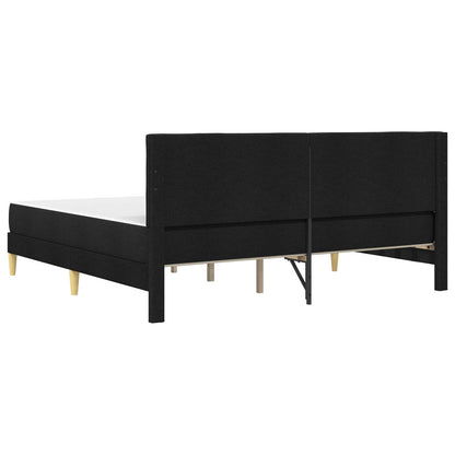 Bed Frame with Mattress Black 180 x 200 cm Fabric