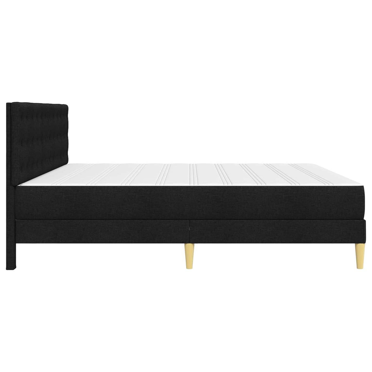 Bed Frame with Mattress Black 180 x 200 cm Fabric