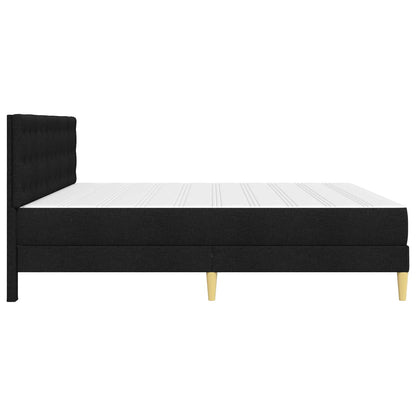 Bed Frame with Mattress Black 180 x 200 cm Fabric