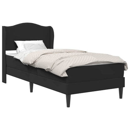 Bed Frame with Headboard Black 90 x 190 cm Faux Leather
