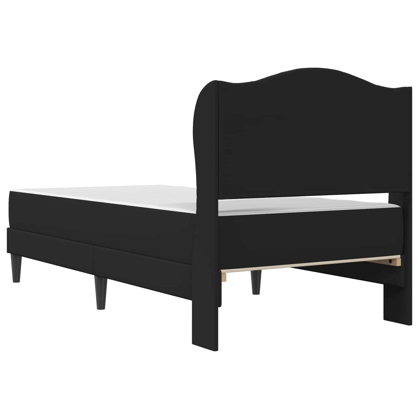 Bed Frame with Headboard Black 90 x 190 cm Faux Leather