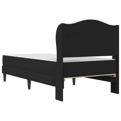 Bed Frame with Headboard Black 90 x 190 cm Faux Leather