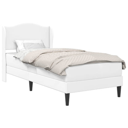 Bed Frame with Headboard White 90 x 190 cm Faux Leather