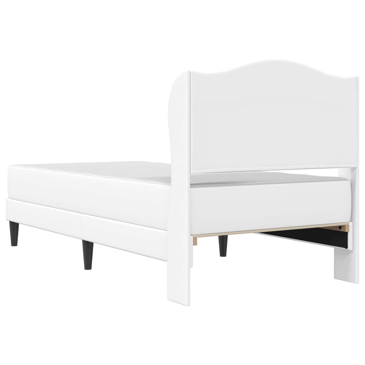 Bed Frame with Headboard White 90 x 190 cm Faux Leather