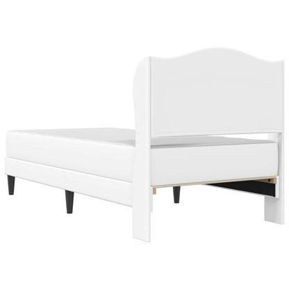 Bed Frame with Headboard White 90 x 190 cm Faux Leather