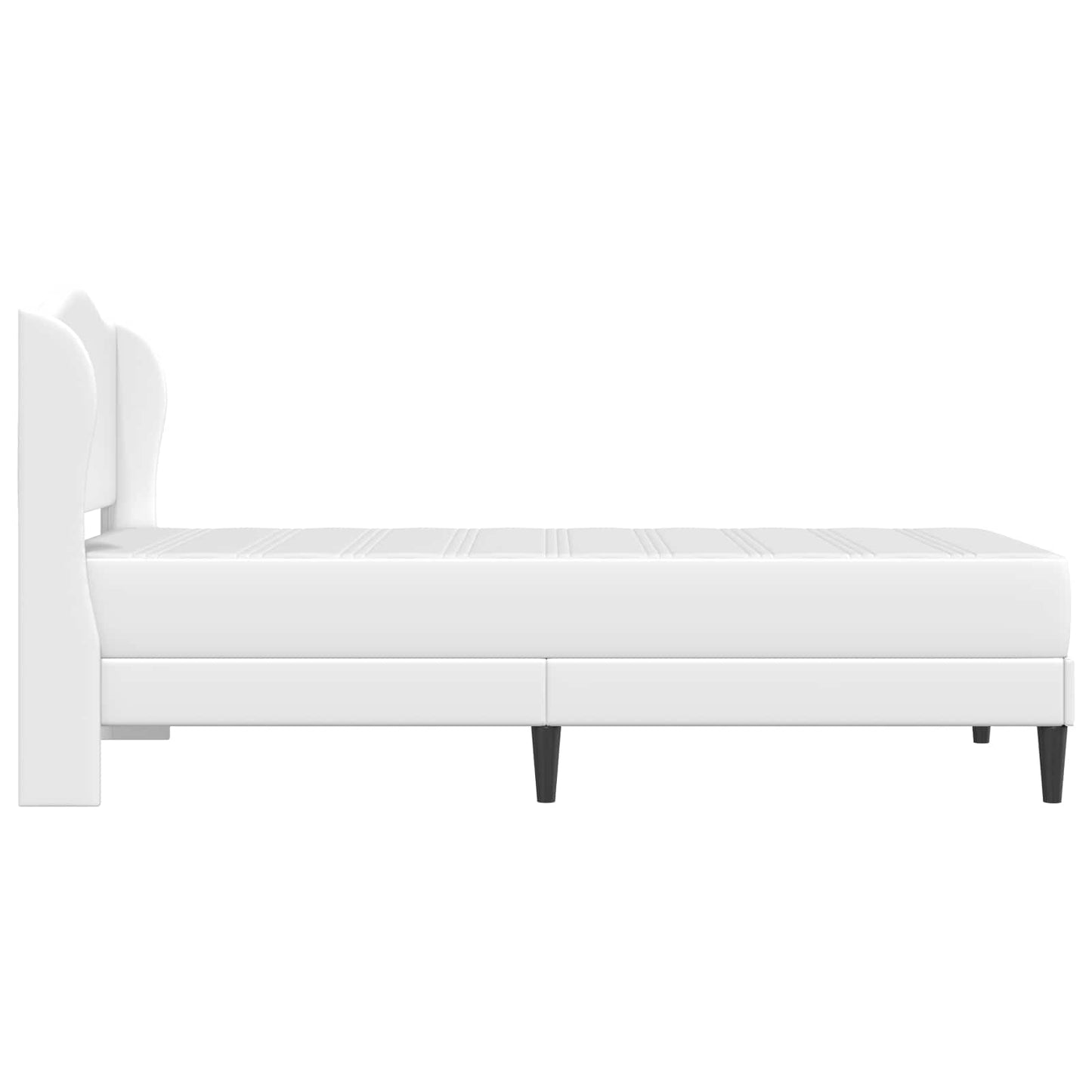 Bed Frame with Headboard White 90 x 190 cm Faux Leather