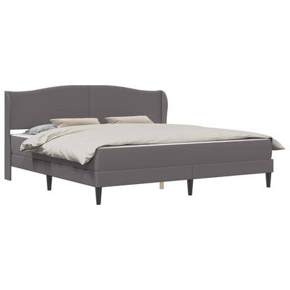 Bed Frame with Headboard Grey 180 x 200 cm Faux Leather
