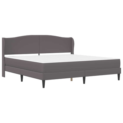 Bed Frame with Headboard Grey 180 x 200 cm Faux Leather