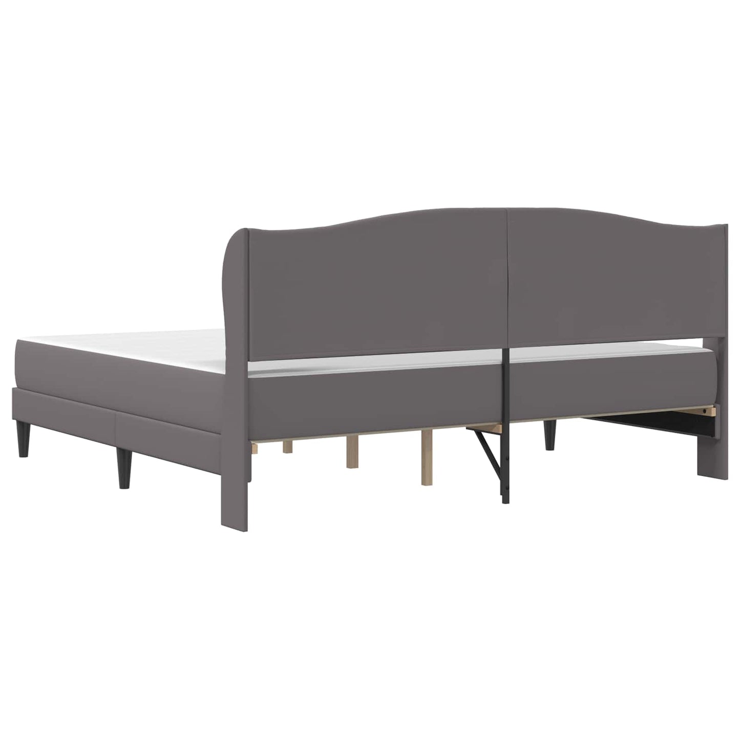 Bed Frame with Headboard Grey 180 x 200 cm Faux Leather