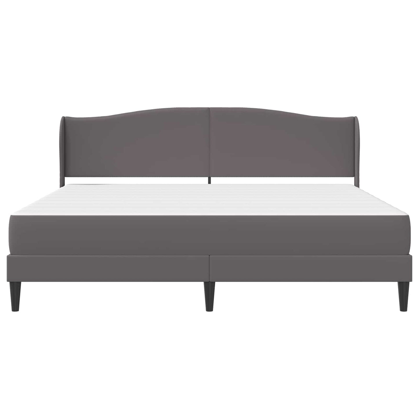 Bed Frame with Headboard Grey 180 x 200 cm Faux Leather