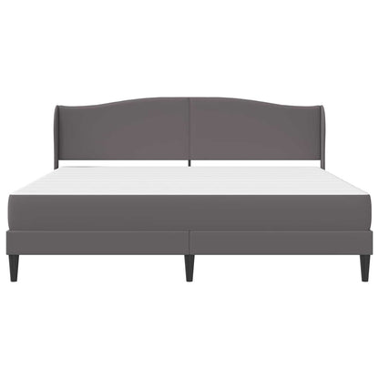 Bed Frame with Headboard Grey 180 x 200 cm Faux Leather