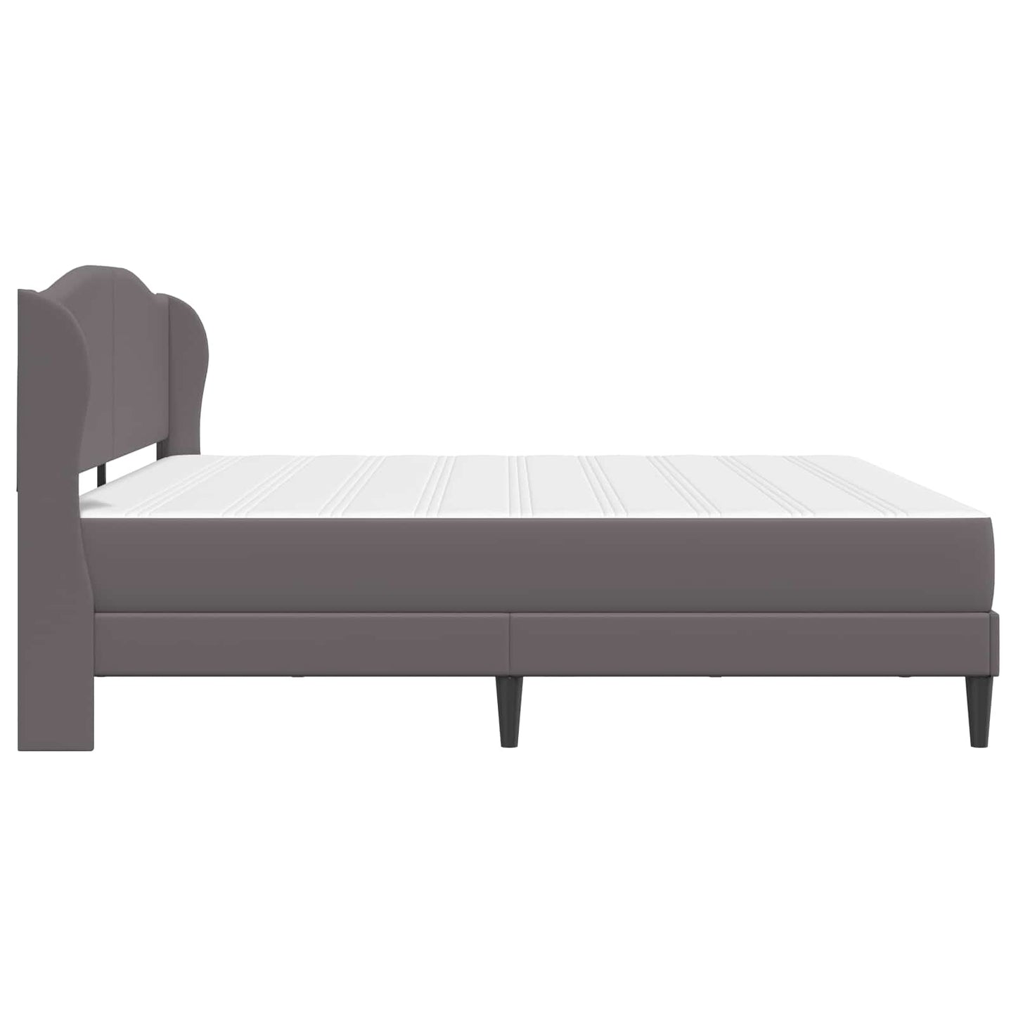 Bed Frame with Headboard Grey 180 x 200 cm Faux Leather