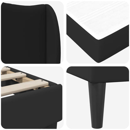 Bed Frame with Headboard Black 180 x 200 cm Faux Leather