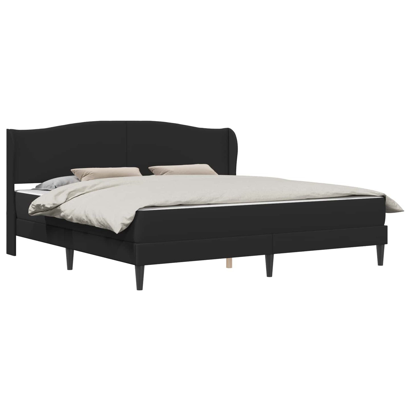 Bed Frame with Headboard Black 180 x 200 cm Faux Leather