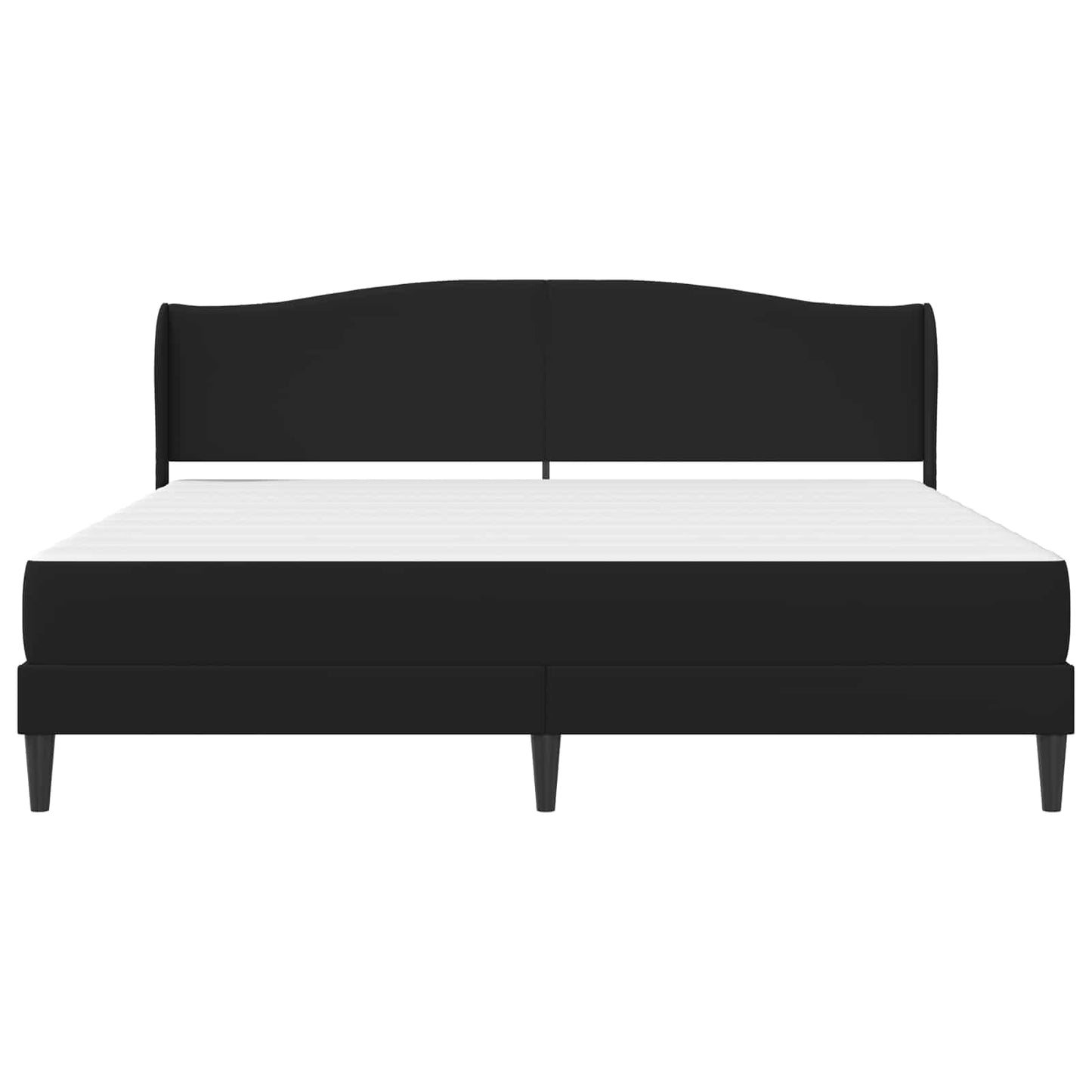 Bed Frame with Headboard Black 180 x 200 cm Faux Leather