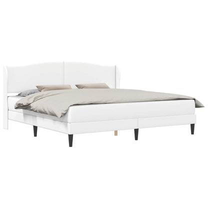 Bed Frame with Headboard White 180 x 200 cm Faux Leather