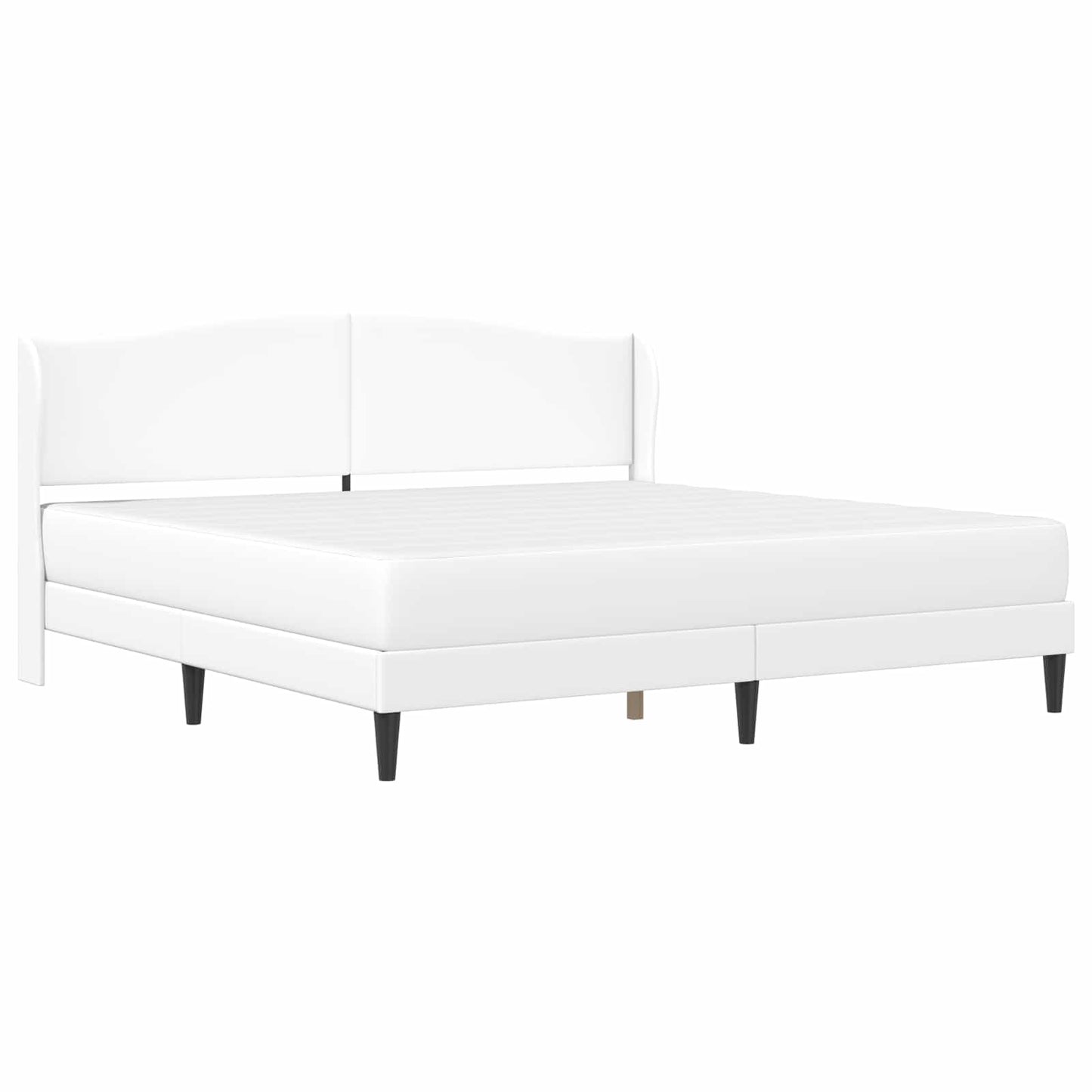 Bed Frame with Headboard White 180 x 200 cm Faux Leather