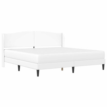 Bed Frame with Headboard White 180 x 200 cm Faux Leather