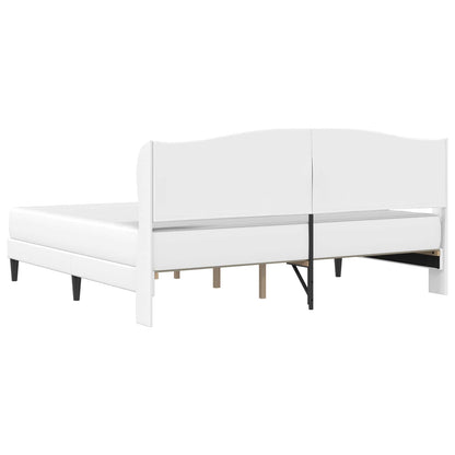 Bed Frame with Headboard White 180 x 200 cm Faux Leather