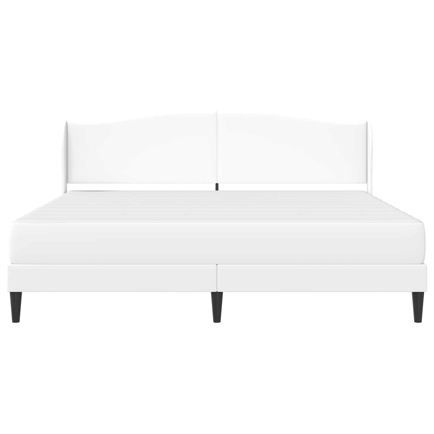 Bed Frame with Headboard White 180 x 200 cm Faux Leather