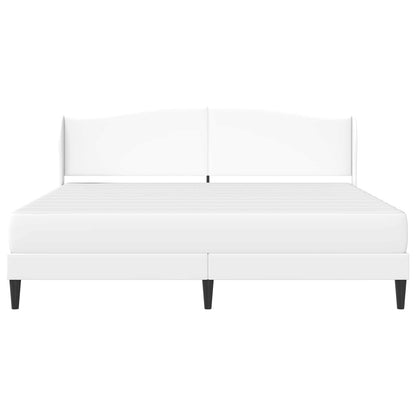 Bed Frame with Headboard White 180 x 200 cm Faux Leather