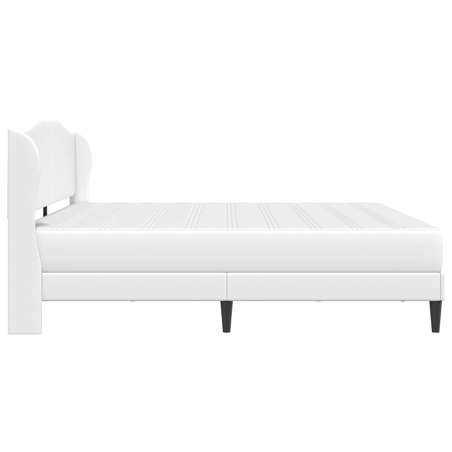 Bed Frame with Headboard White 180 x 200 cm Faux Leather