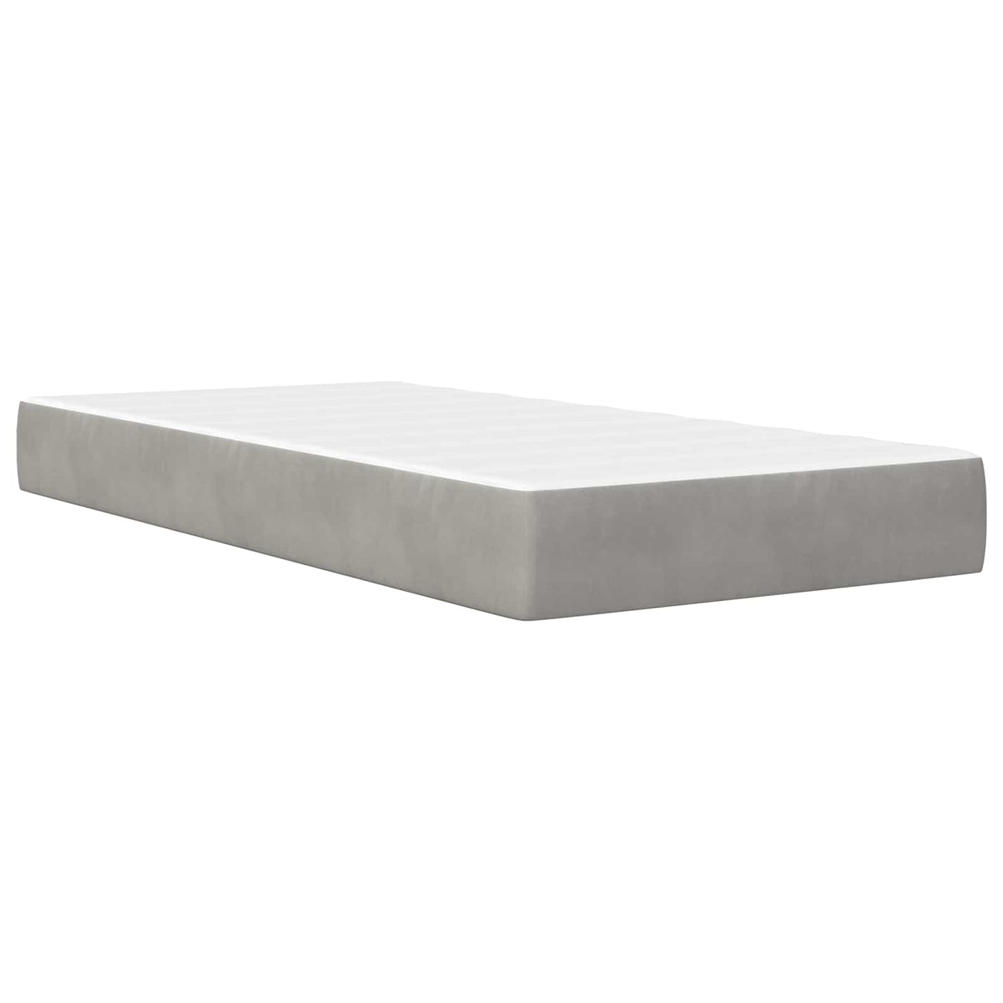 Bed Frame with Headboard Light Grey 90 x 190 cm Velvet