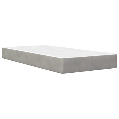 Bed Frame with Headboard Light Grey 90 x 190 cm Velvet